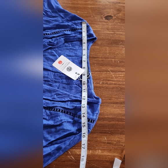 Merokeety Royal Blue Long Flare Sleeves Boho Dress Size L - Picture 14 of 14